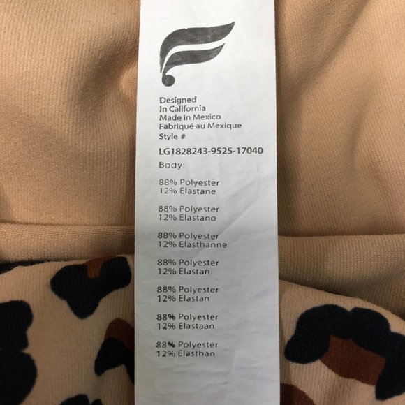 Fabletics Women's Leopard Print Sports Bra + Power Hold Pants, Medium - Picture 9 of 12